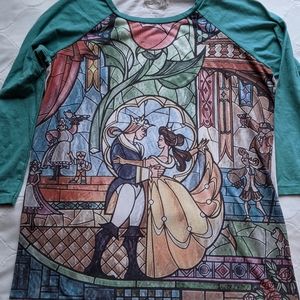 Disney Women's Beauty and the Beast baseball shirt